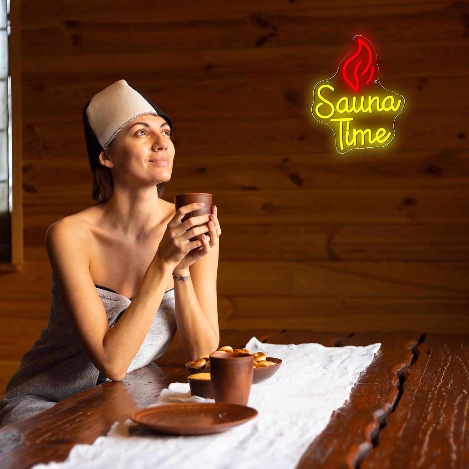 Sauna Time Neon Sign USB Dimma - Spa Wellness Gym review and price