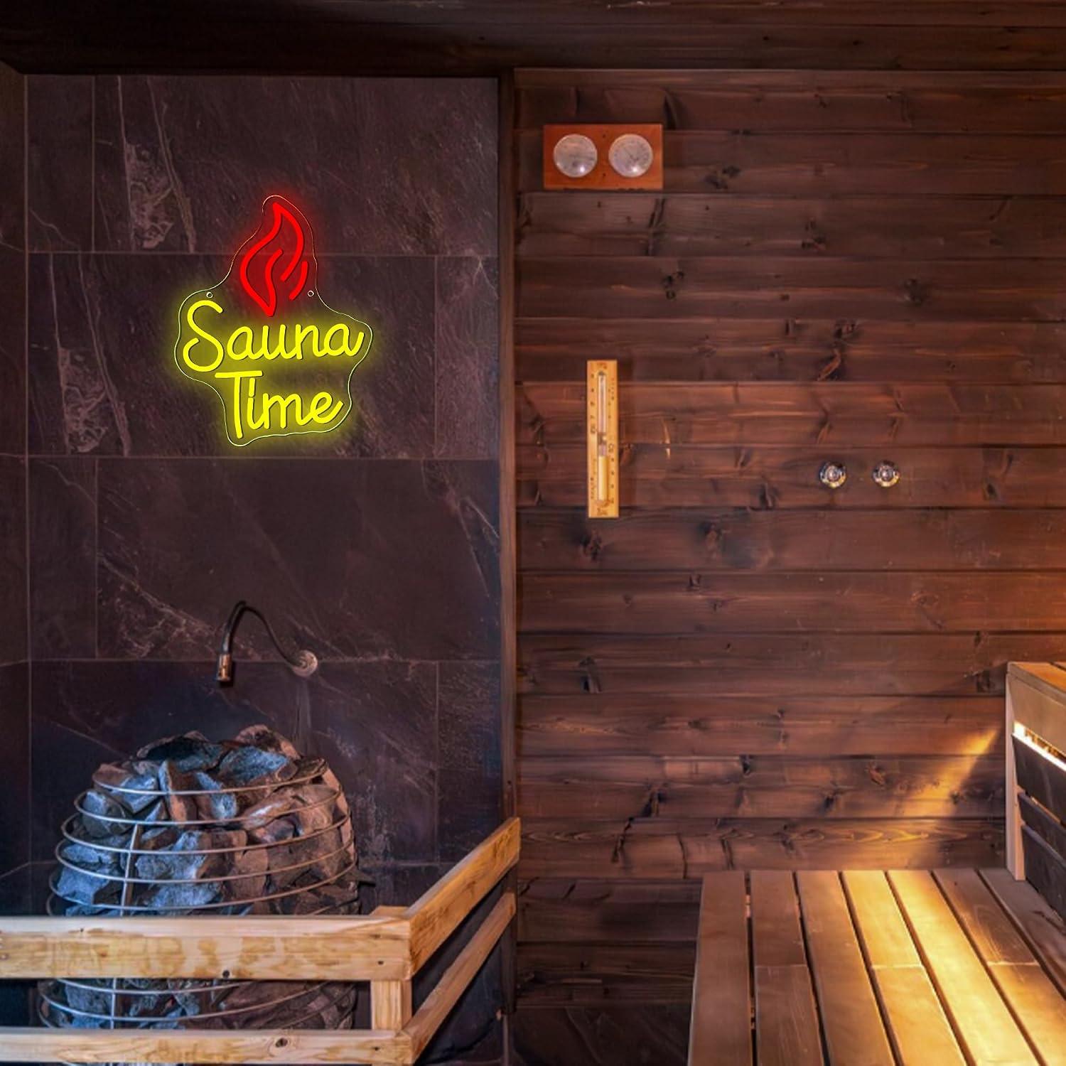Sauna Time Neon Sign USB Dimma - Spa Wellness Gym review and price